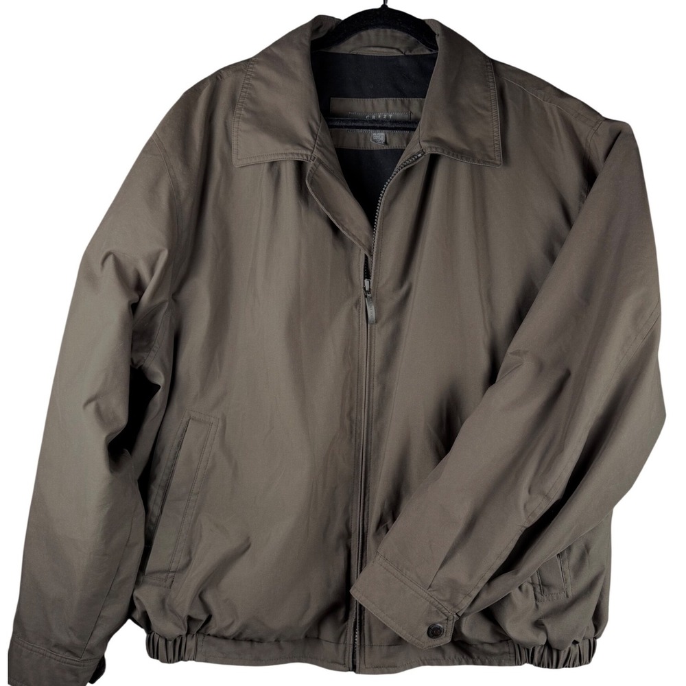 Crazy Horse Claiborne Mens XL Brown Full Zip Harrington Bomber Jacket Vintage